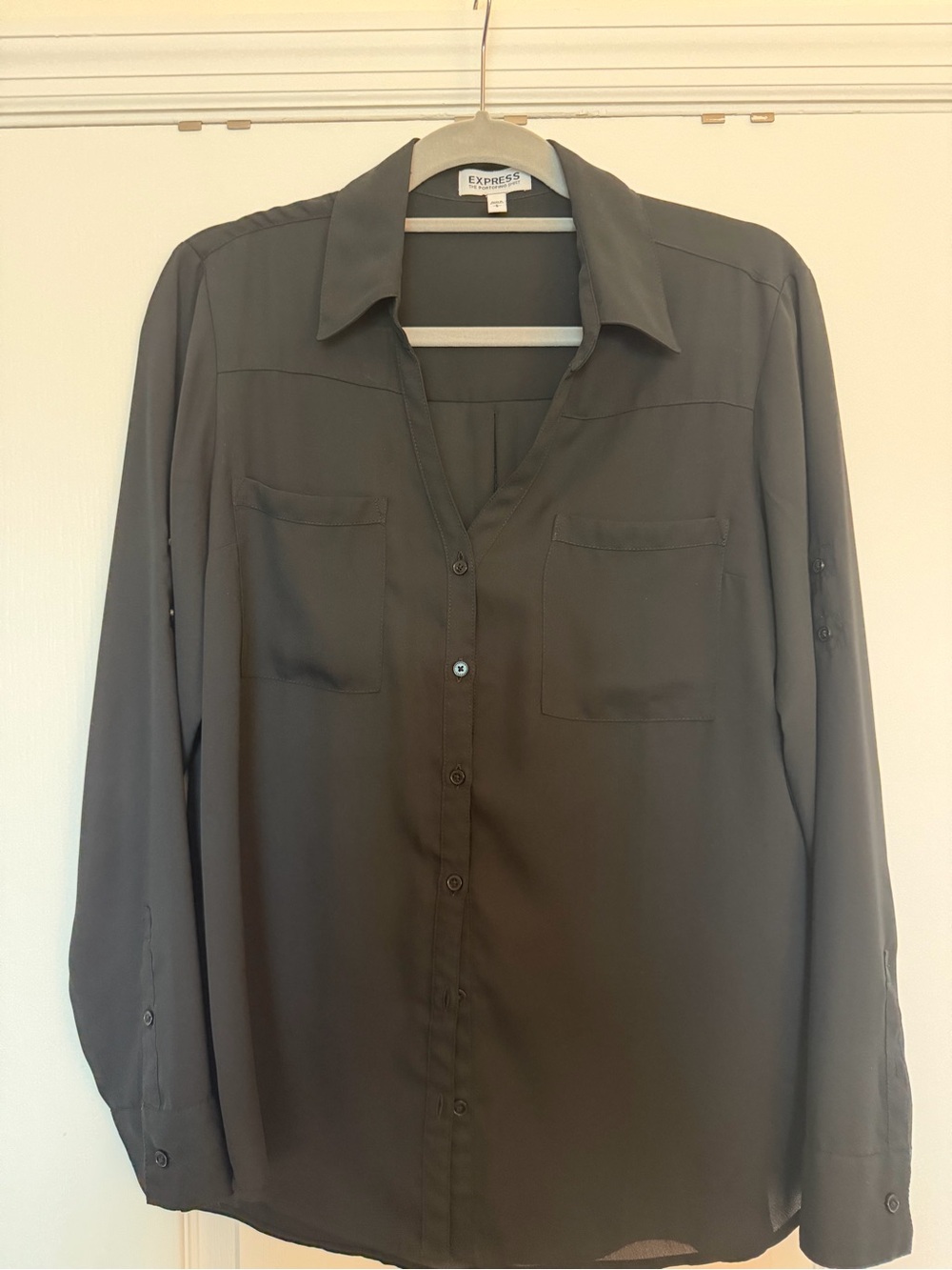 Express Portofino Button-Down Blouse